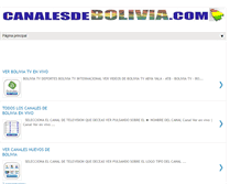 Tablet Screenshot of canalesdebolivia.com